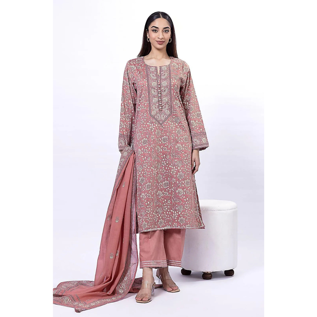 Printed 3-Piece Lawn Suit for Women