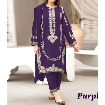 2 Pcs Women's Unstitched Embroidered Suit