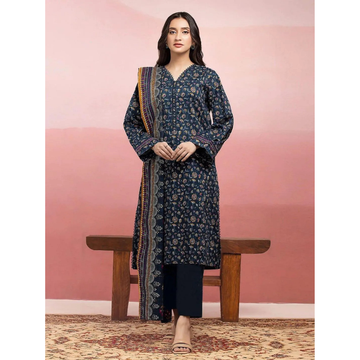 Printed 3 Pcs Women's Dobby Lawn Suit