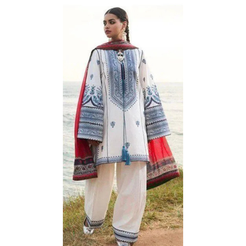Women's 3Pcs Printed Embroidered Suit