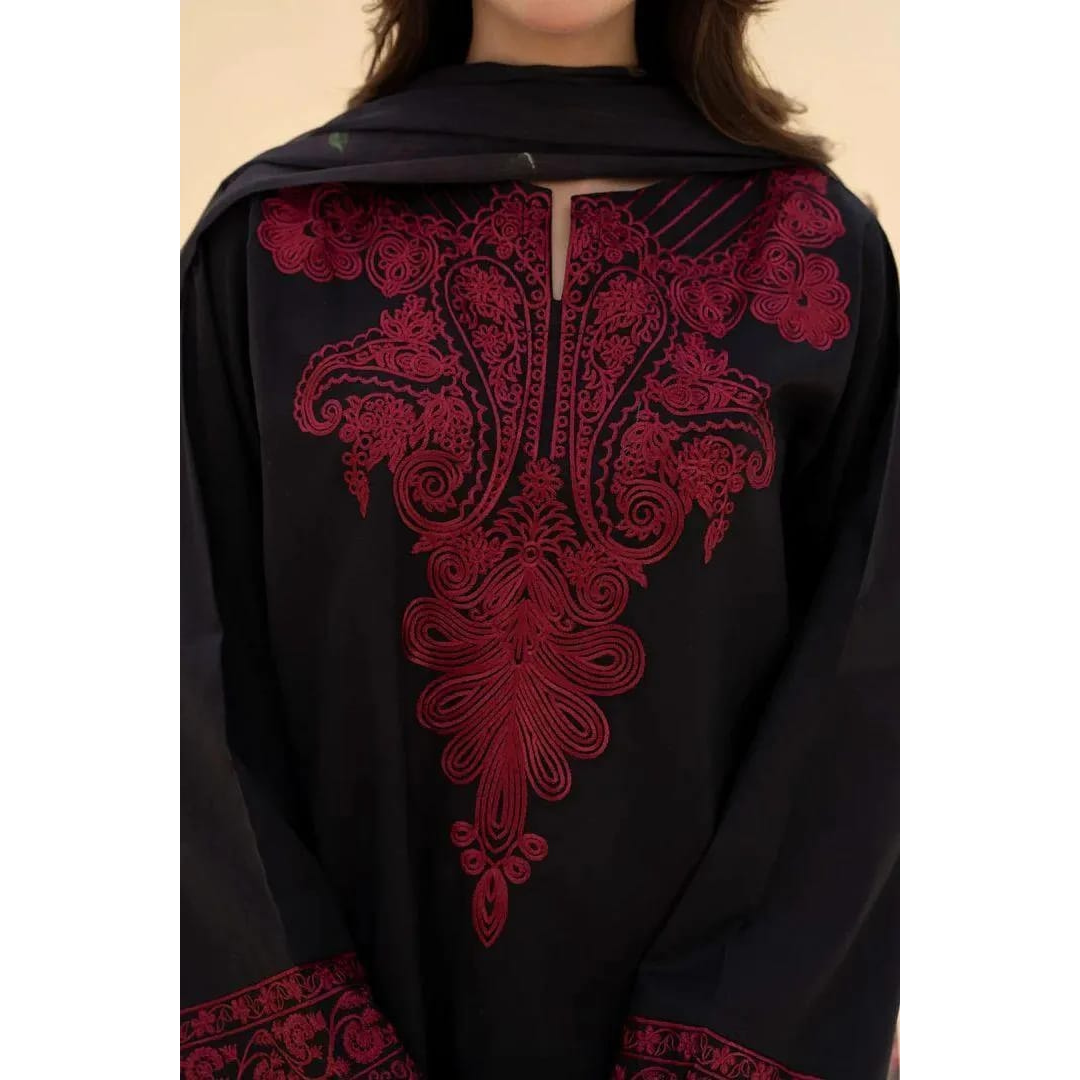 Most Hit Articles – 3 Pcs Women's Unstitched Embroidered Suit