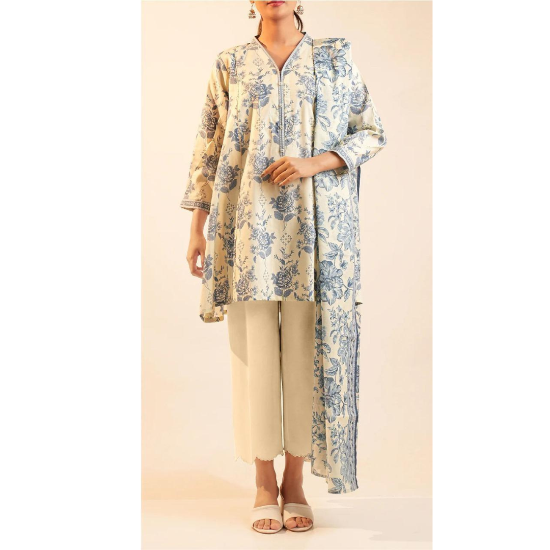 Women's 3-Piece Printed Lawn Suit