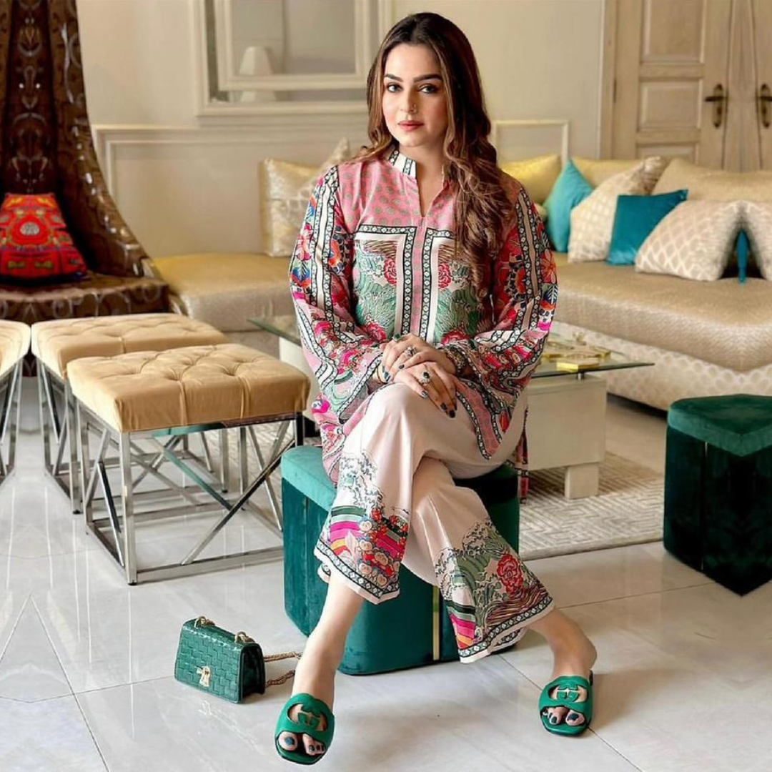 Multicolor Printed Khaddar 2 Pcs Suit for Women Summer Wear