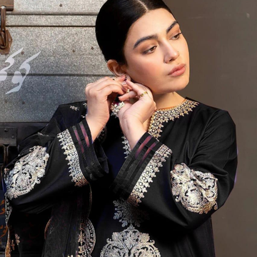 JAZMIN 3 Pcs Unstitched Embroidered Suit