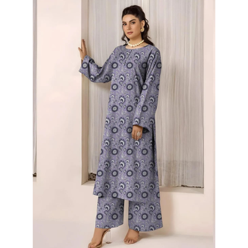 Purple Printed Lawn 2 Pcs Women Suit