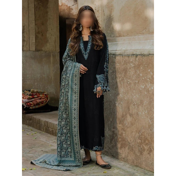 3 Pcs Women's Unstitched Embroidered Suit