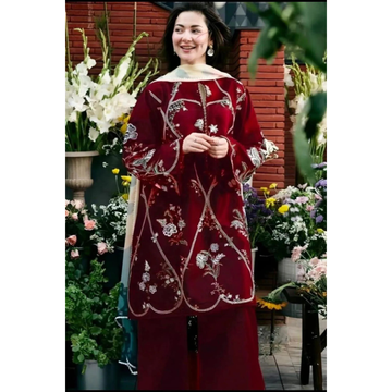 Embroidered 3 Pcs Women Suit Set